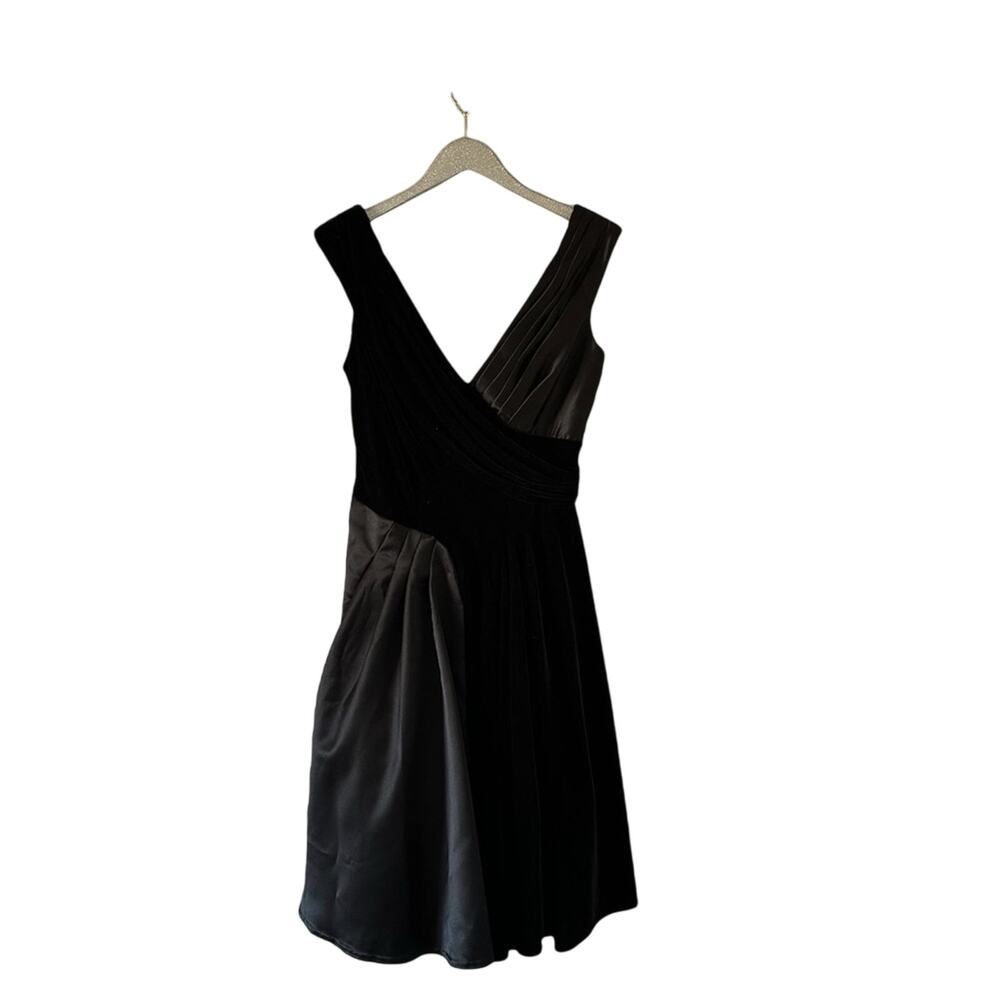 Tadashi Vintage Black Velvet & Satin Dress